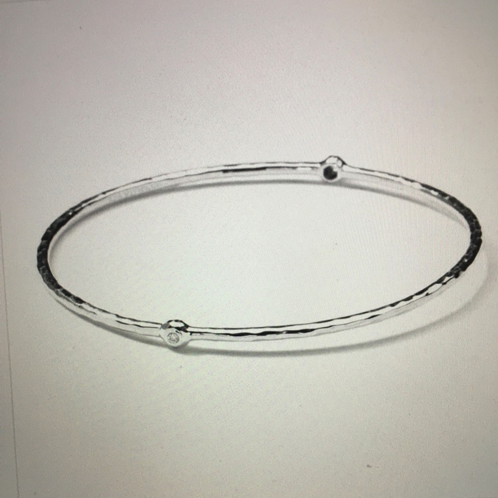 Ippolita Silver & Diamond Lollipop Bangle Bracelet (2-Station Diamond Bracelet)